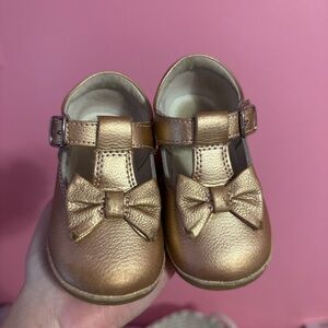 Angel Gold Bow Dress Shoes for Kids